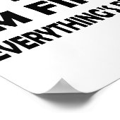 Alles is goed - grappig en het is goed, ik ben in poster (Hoek)