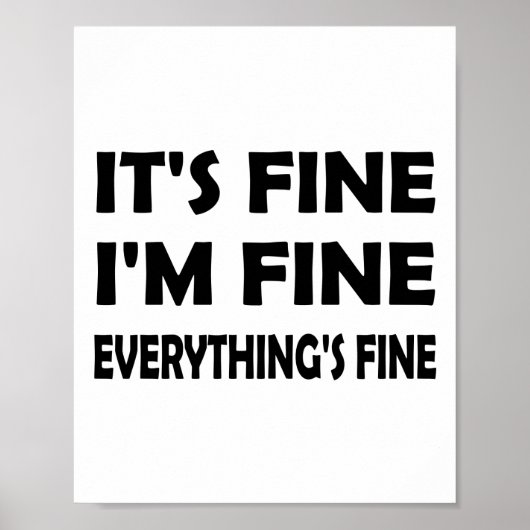 Alles is goed - grappig en het is goed, ik ben in poster (Voorkant)