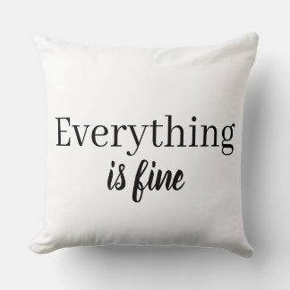 Alles Is Goed Grappige Typografie Kussen