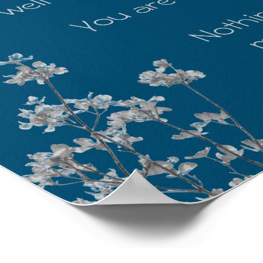 "Alles is goed" Poster (blauw) (Hoek)