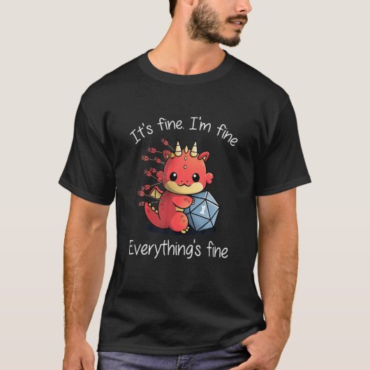 Alles is goed - RPG Funny Dragon T-shirt (Voorkant)