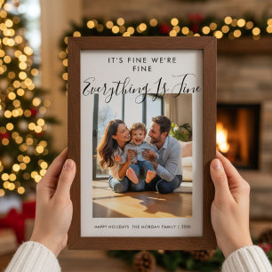 Alles is goed Rustic Familie Kerstkaart