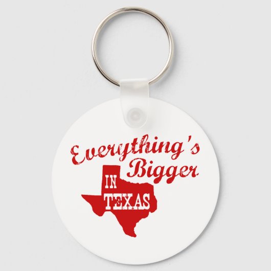 Alles is groter in Texas State Shape Sleutelhanger (Voorkant)