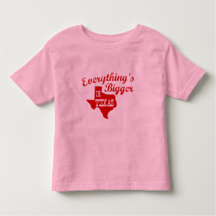 Alles is groter in Texas State Shape Toddler Kinder Shirts