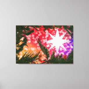 Alles is helder kerstcanvas afdrukken