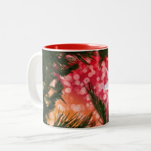 Alles is helder kerstMok Tweekleurige Koffiemok (Voorkant links)