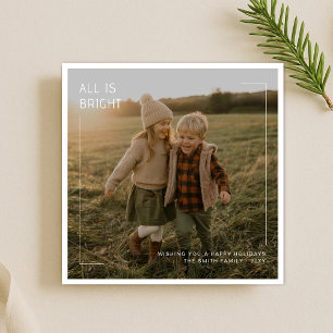 Alles is helder Modern Familie Kinder Foto Kerst Feestdagenkaart