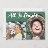 Alles is helder vrolijk kerstvakantie Kaart (Voorkant)