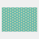 Alles is heldergeel en blauw feestelijk ontwerp inpakpapier vel (Voorkant 2)
