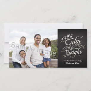 Alles is kalm, alles is helder kerstbord feestdagenkaart