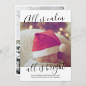 Alles is kalm en alles is helder, persoonlijk aang feestdagenkaart (Voorkant / Achterkant)