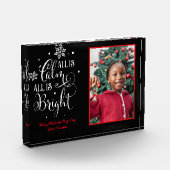 Alles is kalm/kerstcitaat/acrylcadeau fotoblokken (Links)