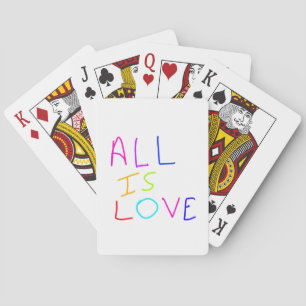 Alles is liefde regenboog kleurrijke trots LGBTQ g Pokerkaarten