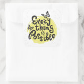 Alles is mogelijk vierkante sticker (Tas)