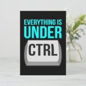Alles is onder controle computertechnologie bedankkaart (Staand voorkant)