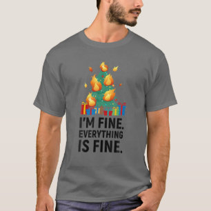 Alles is prima, grappige kerstboom X T-shirt