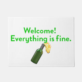 Alles is prima Molotov Cocktail Doormat Deurmat