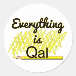 Alles is Qal Ronde Sticker