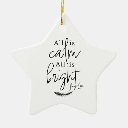 Alles is rustig Alles is helder en modern Keramisch Ornament (Voorkant)