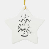 Alles is rustig Alles is helder en modern Keramisch Ornament (Achterkant)