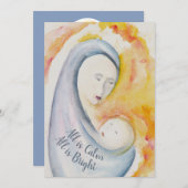 Alles is rustig, alles is helder, Madonna en kind Feestdagenkaart (Voorkant / Achterkant)