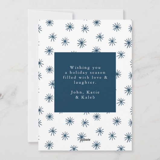 Alles is rustig, alles is helder marine non-foto feestdagenkaart (Achterkant)