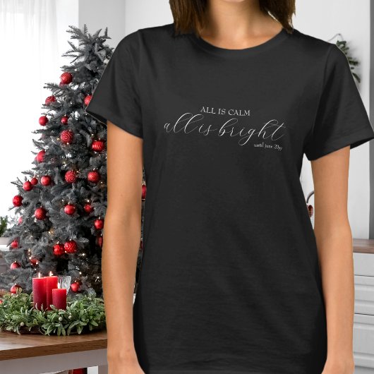 Alles is rustig Alles is helder zwangerschap aanko T-shirt