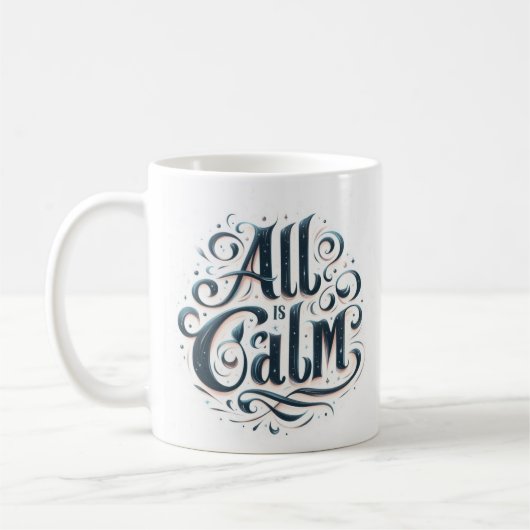 Alles is rustig Kerst Koffie Mok (Links)