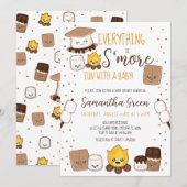 Alles is S'more Fun Baby shower Kaart (Voorkant / Achterkant)
