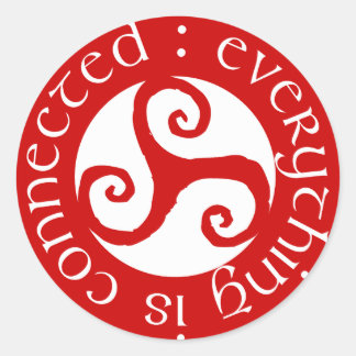 Alles is verbonden ronde sticker