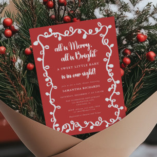 Alles is vrolijk, alles is helder Kerst baby showe Kaart