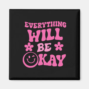 Alles komt goed met Retro Groovy Mental Health A Magneet