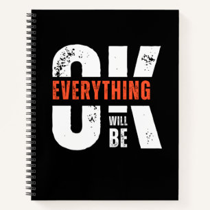 Alles komt goed "motivatie quote" notitieboek