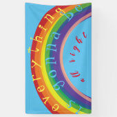 "Alles komt goed" Rainbow BlueSky Spandoek (Verticaal)