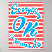 Alles komt goed, typografie poster, rood, poster (Voorkant)