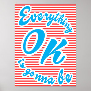 Alles komt goed, typografie poster, rood, poster