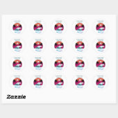Alles komt in golven ronde sticker (Vel)