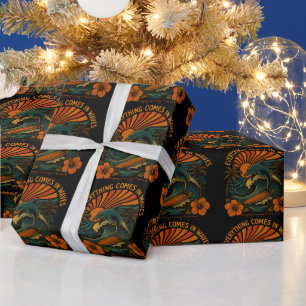 Alles komt terug in de golven cadeaupapier
