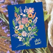 Alles Liebe Wildblumen süß Gouache Glückwunsch Briefkaart