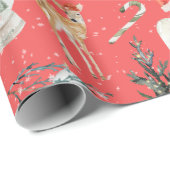 Alles met Kerstrendierlijk rood Cadeaupapier (Rol Hoek)
