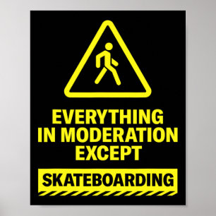 Alles Met Mate Behalve Skateboarden Spor Poster