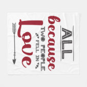 Alles omdat twee mensen verliefd werden op blanke  fleece deken (Voorkant (Horizontaal))