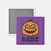 Alles opgejaagd op Halloween Snoep Jack-O'-Lantern Magneet (Voorkant / Achterkant)