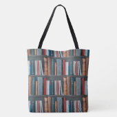 Alles-over-afdruk Canvas tas van bibliotheekboeken (Achterkant)