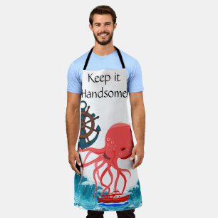 Alles over afdruk Schort Houd het handige octopus