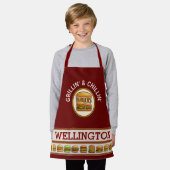 Alles-over-afdrukscherm voor branderboss schort (Gedragen)