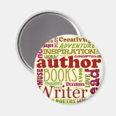 Alles over Auteurs rood Magneet (Voorkant / Achterkant)