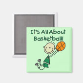 Alles over Basketball Tshirts en cadeaus Magneet (Voorkant / Achterkant)