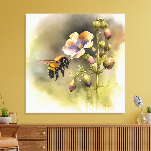 Alles over bijen I Canvas Afdruk (Insitu (Woonkamer))