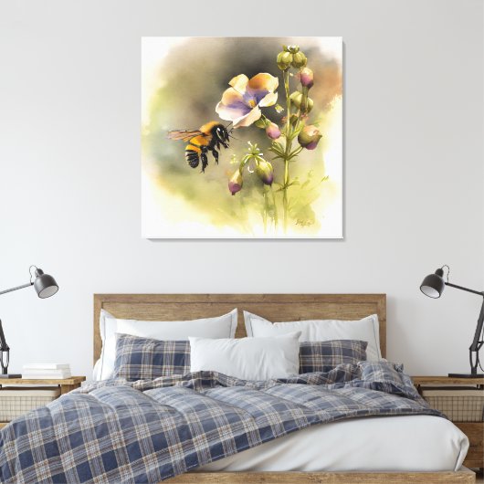 Alles over bijen I Canvas Afdruk (Insitu (Slaapkamer))